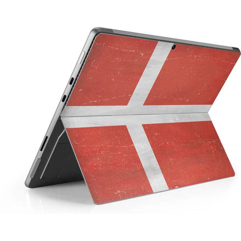 Denmark Flag Distressed Surface Pro 9 Skin